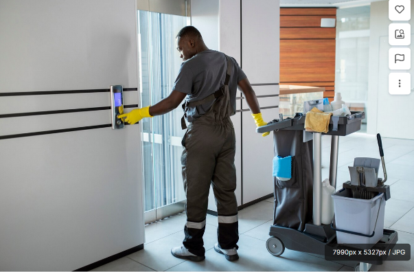 Équipe de nettoyage professionnelle